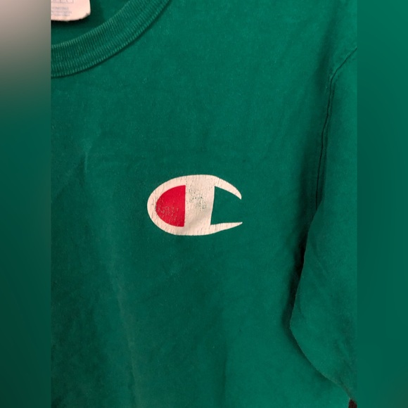 Mens green Champion Tee-shirt - Picture 3 of 5
